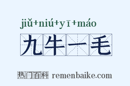 九牛一毛是什么意思的图片